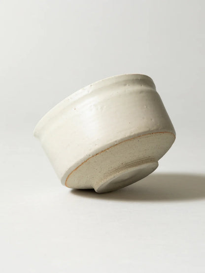 Morihata Handmade Japanese Katakuchi Match Bowl White
