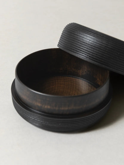 Morihata Handmade Japanese Wooden Tea Canister Black Cherry Birch