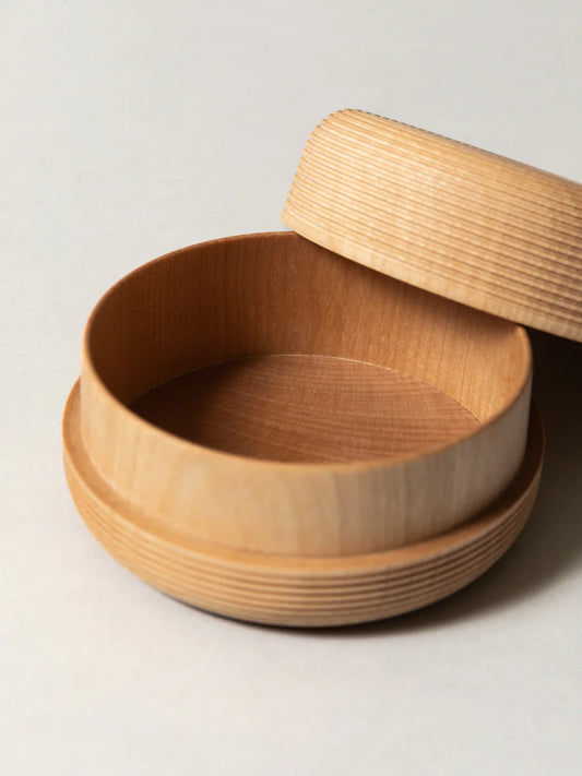 Morihata Handmade Japanese Wooden Tea Canister Natural Cherry Birch