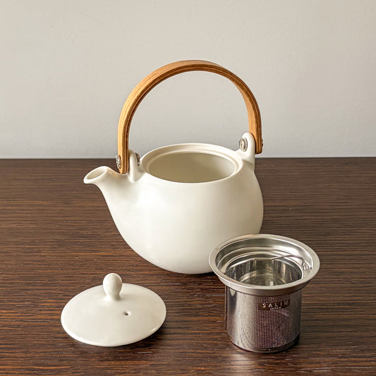 Minoware Japanese Teapot with removable stainless steel strainer