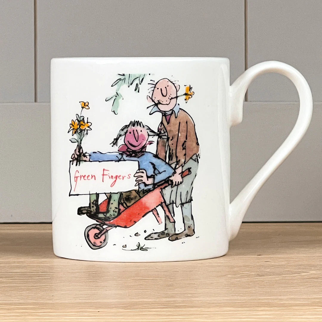 Sir Quentin Blake 'Green Fingers' Design Mug