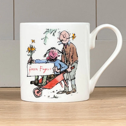 Sir Quentin Blake 'Green Fingers' Design Mug