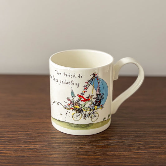 Quentin Blake Pedalling Mug 