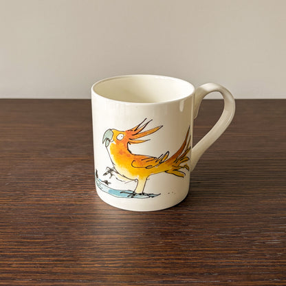 Quentin Blake Writing Cockatoo Mug Made in the UK