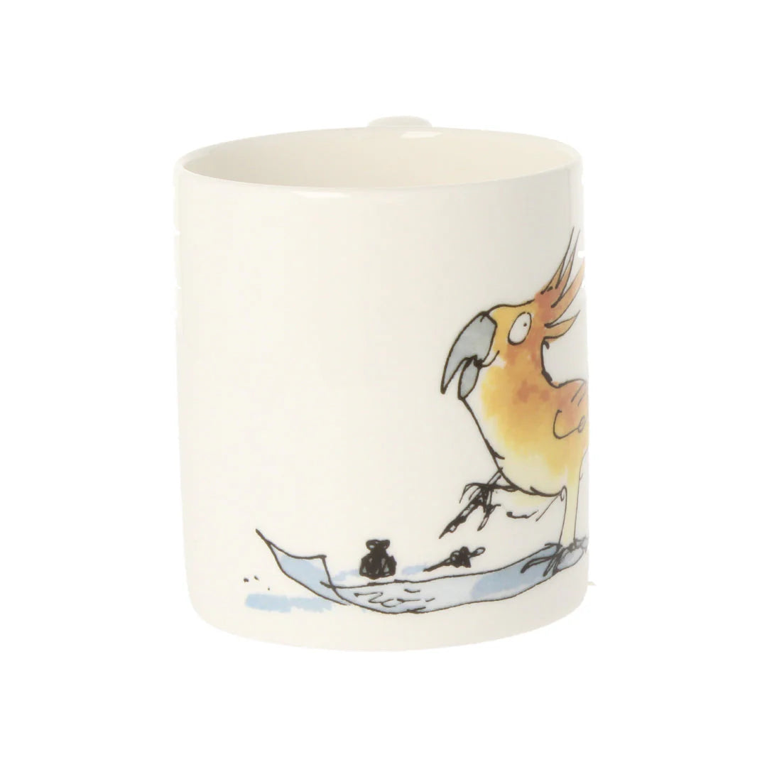 Quentin Blake Writing Cockatoo Mug Made in the UK